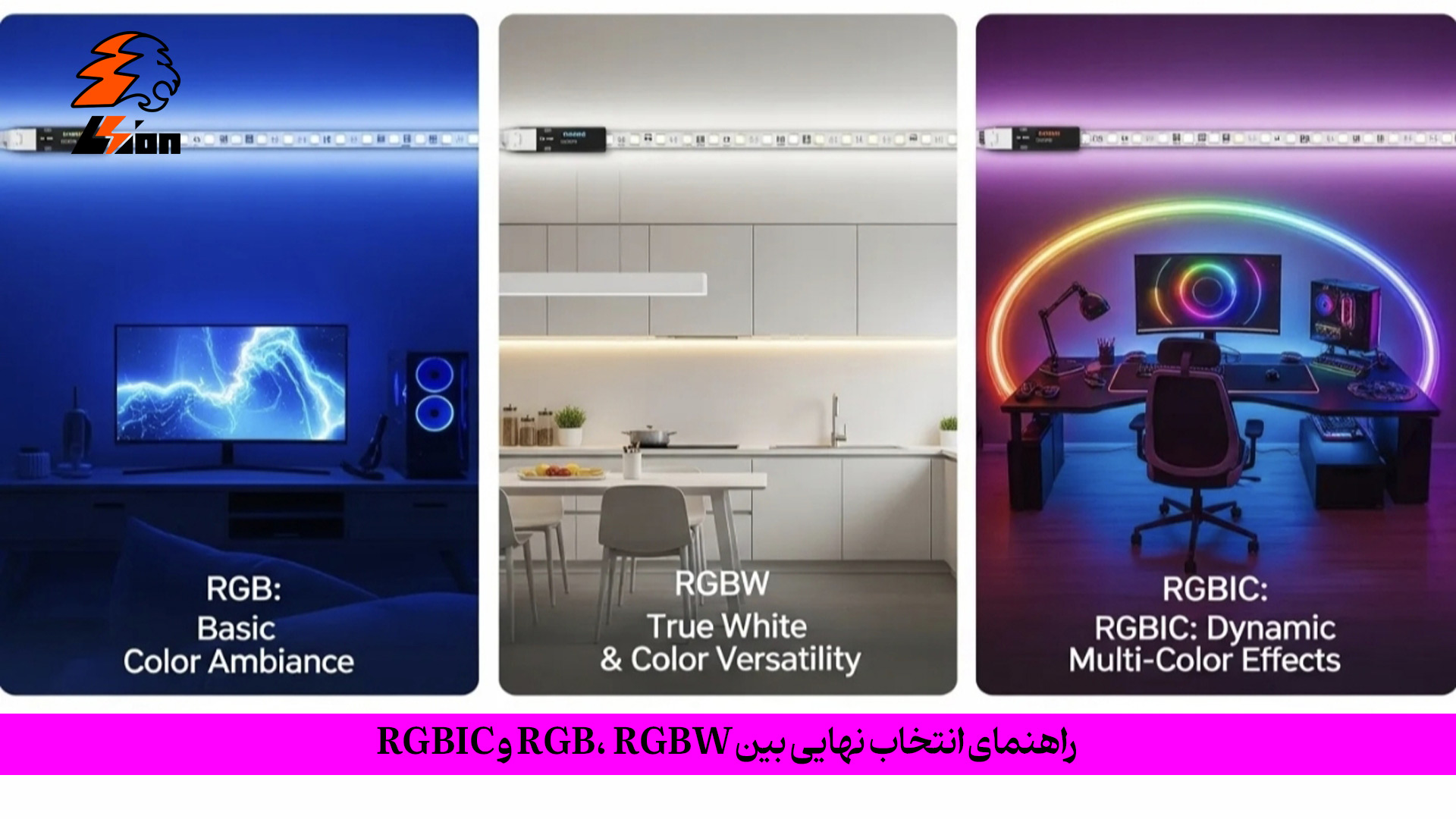 راهنمای انتخاب نهایی بین RGB، RGBW و RGBIC