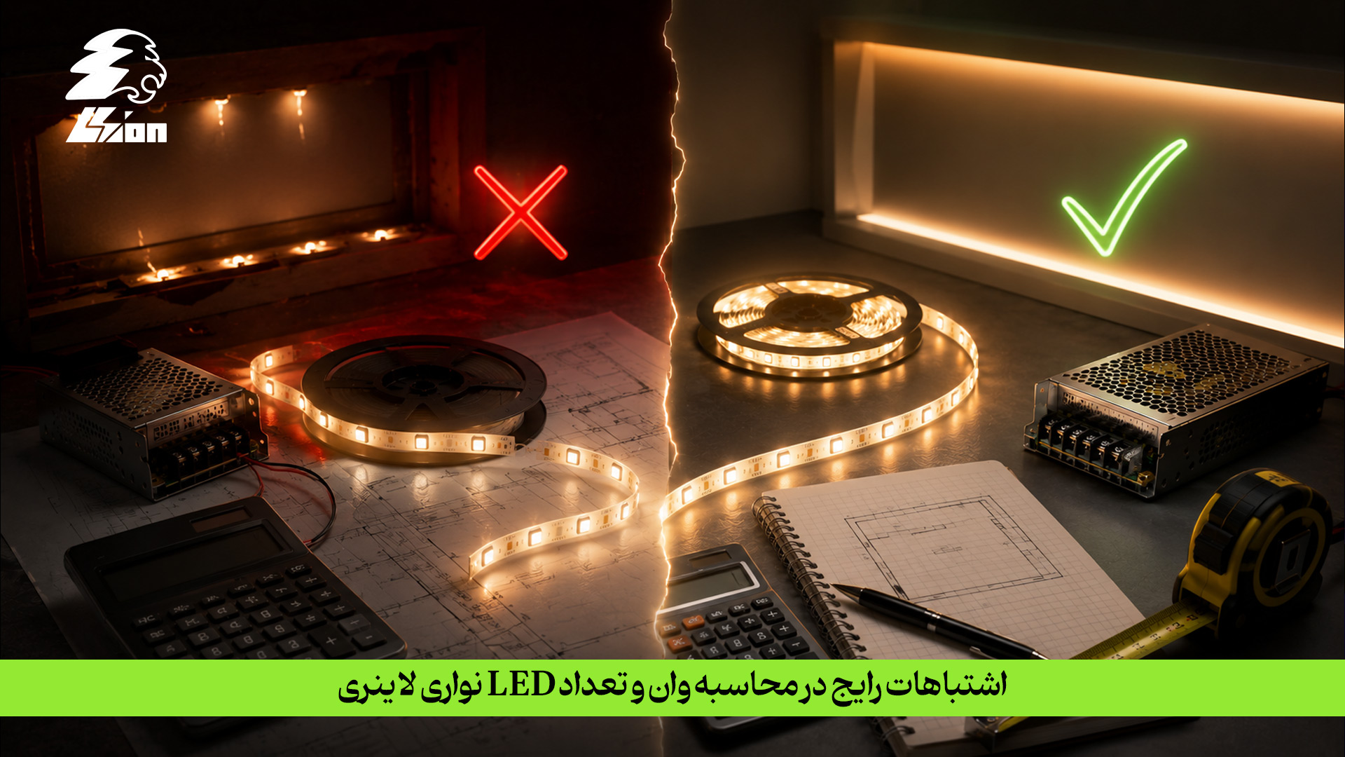 3 1 تعداد و توان ال ای دی نواری لاینری